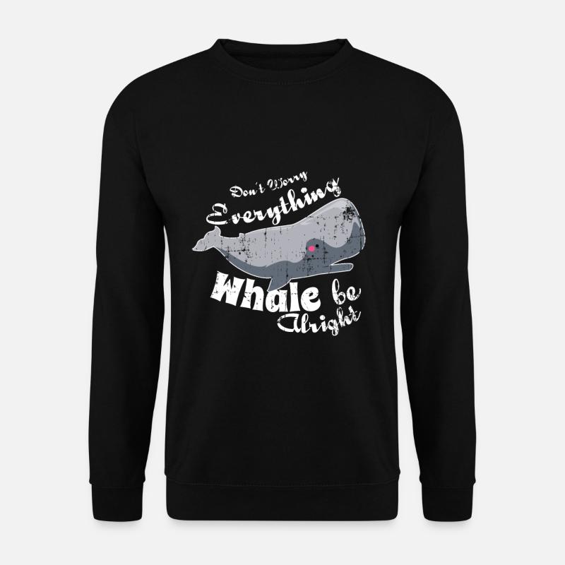Wal Pottwal Grauwal Geschenk - Unisex Pullover - Schwarz