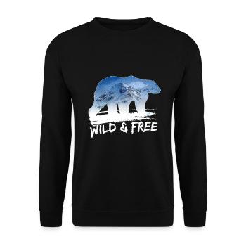 Polar bear polar bear north pole climate change gift - Unisex Sweatshirt - black - Front - Alina (178cm) & Michal (187cm)