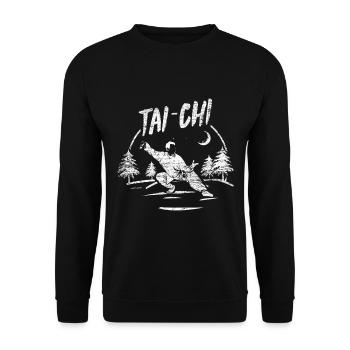 Tai Chi gift - Unisex Sweatshirt - black - Front - Alina (178cm) & Michal (187cm)