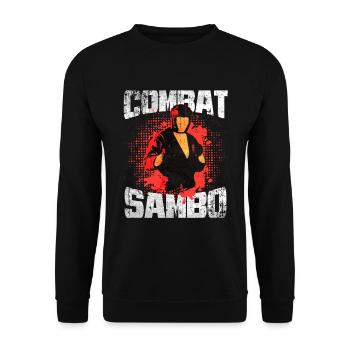 Cadeau de combattant sambo - Sweat-shirt Unisexe - noir - Devant - Alina (178cm) & Michal (187cm)