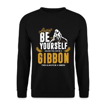 Gibbon - Unisex Pullover - Schwarz - Vorne - Alina (178cm) & Michal (187cm)