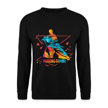 Haidong Gumdo - Sweat-shirt Unisexe - noir - Devant - Alina (178cm) & Michal (187cm)