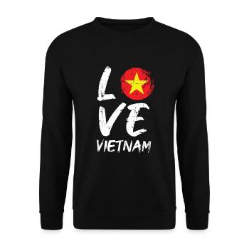 Vietnam - Unisex Pullover - Schwarz - Vorne - Alina (178cm) & Michal (187cm)