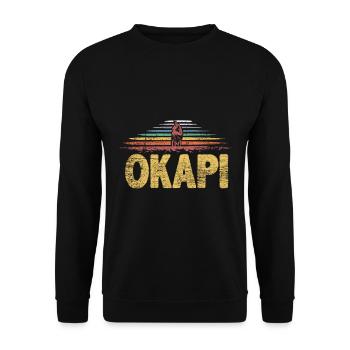 Okapi gift - Unisex Sweatshirt - black - Front - Alina (178cm) & Michal (187cm)