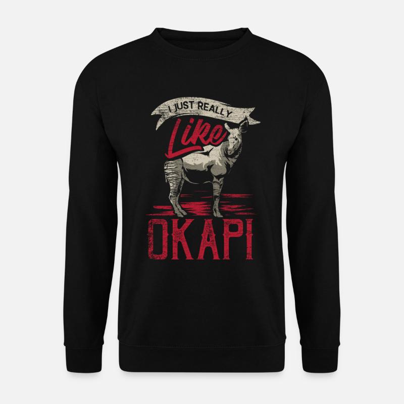 Okapi Geschenk - Unisex Pullover - Schwarz