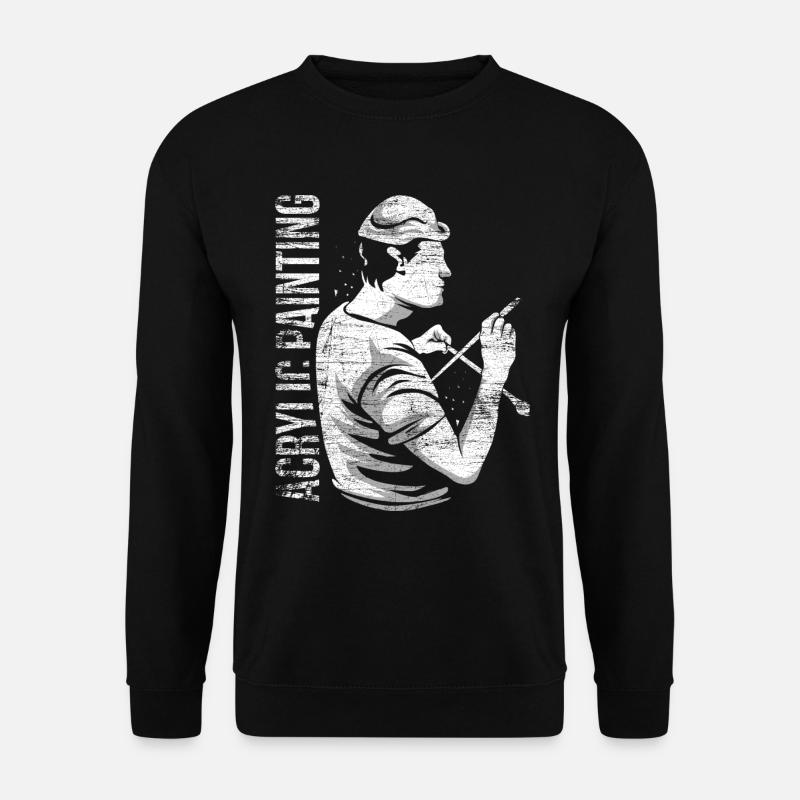 Acrylmalerei Geschenk - Unisex Pullover - Schwarz