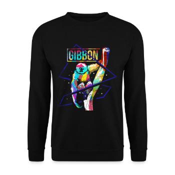 Gibbon-Polygon - Unisex Pullover - Schwarz - Vorne - Alina (178cm) & Michal (187cm)