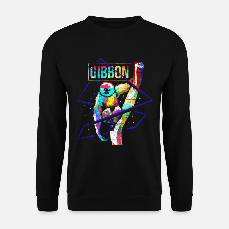 Gibbon-Polygon - Unisex Pullover - Schwarz