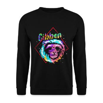 Cadeau Gibbon - Sweat-shirt Unisexe - noir - Devant - Alina (178cm) & Michal (187cm)