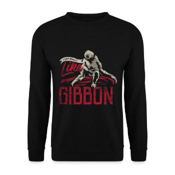 Cadeau Gibbon - Sweat-shirt Unisexe - noir - Devant - Alina (178cm) & Michal (187cm)