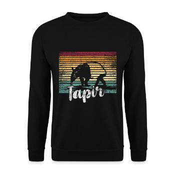 Tapirs gift - Unisex Sweatshirt - black - Front - Alina (178cm) & Michal (187cm)