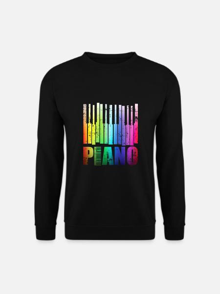 Piano - Unisex Pullover - Schwarz