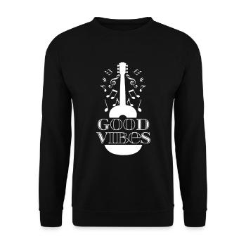 Gitarre - Unisex Pullover - Schwarz - Vorne - Alina (178cm) & Michal (187cm)