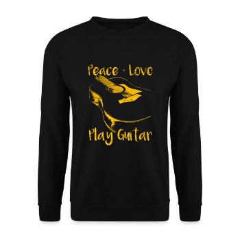 Gitarre - Unisex Pullover - Schwarz - Vorne - Alina (178cm) & Michal (187cm)