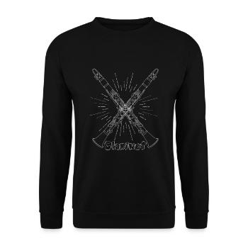 Klarinette - Unisex Pullover - Schwarz - Vorne - Alina (178cm) & Michal (187cm)
