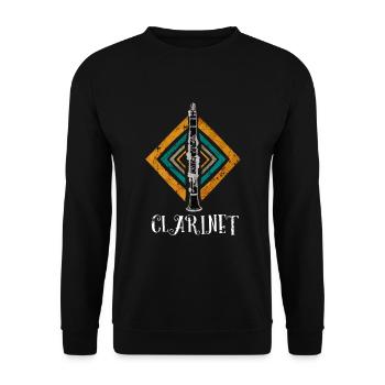 Klarinette Orchester Blaskapelle - Unisex Pullover - Schwarz - Vorne - Alina (178cm) & Michal (187cm)