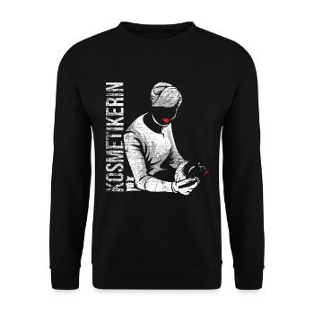 Kosmetikerin Geschenk - Unisex Pullover - Schwarz - Vorne - Alina (178cm) & Michal (187cm)