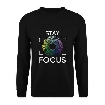 Photograph Fotograf Fokus Kamera - Unisex Pullover - Schwarz - Vorne - Alina (178cm) & Michal (187cm)