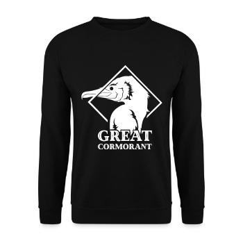 cormoran - Sweat-shirt Unisexe - noir - Devant - Alina (178cm) & Michal (187cm)
