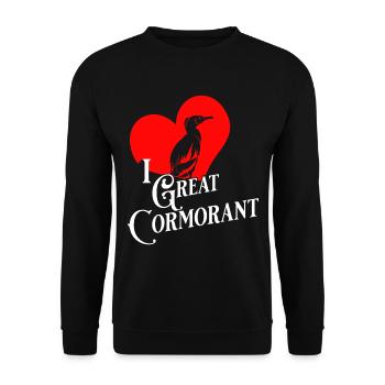 cormoran - Sweat-shirt Unisexe - noir - Devant - Alina (178cm) & Michal (187cm)