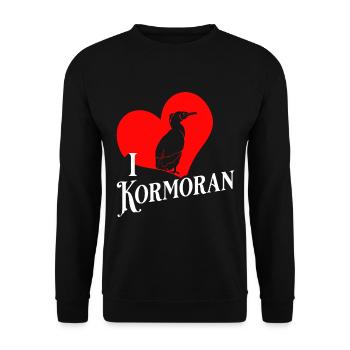 cormoran - Sweat-shirt Unisexe - noir - Devant - Alina (178cm) & Michal (187cm)