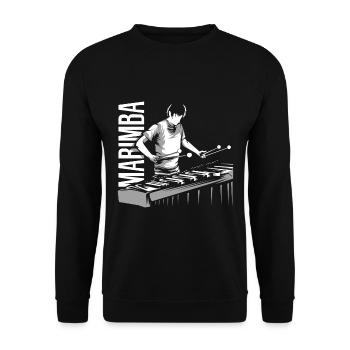 Marimba - Unisex Pullover - Schwarz - Vorne - Alina (178cm) & Michal (187cm)