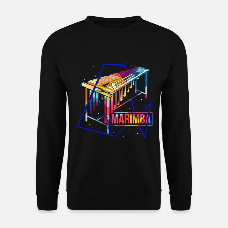 Marimba Polygon - Unisex Pullover - Schwarz