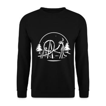montagnes russes - Sweat-shirt Unisexe - noir - Devant - Alina (178cm) & Michal (187cm)