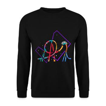 Polygone de montagnes russes - Sweat-shirt Unisexe - noir - Devant - Alina (178cm) & Michal (187cm)