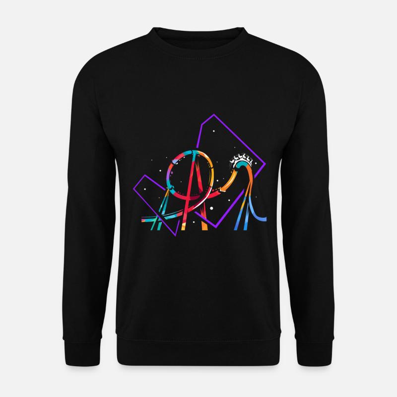 Roller coaster polygon - Unisex Sweatshirt - black