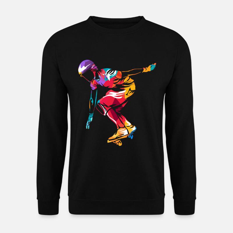 Waveboarden Polygon - Unisex Pullover - Schwarz