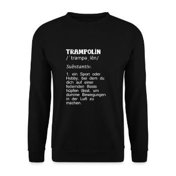 trampoline - Unisex Sweatshirt - black - Front - Alina (178cm) & Michal (187cm)