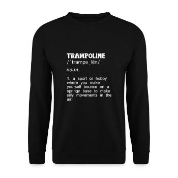 trampoline - Unisex Sweatshirt - black - Front - Alina (178cm) & Michal (187cm)