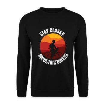 Vélo de montagne - Sweat-shirt Unisexe - noir - Devant - Alina (178cm) & Michal (187cm)