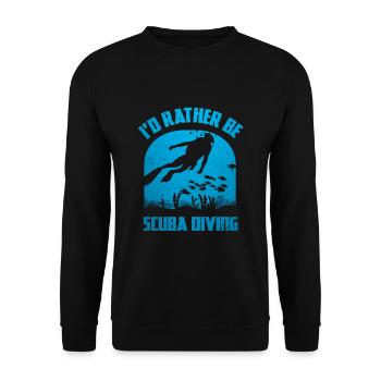 Diver - Unisex Sweatshirt - black - Front - Alina (178cm) & Michal (187cm)