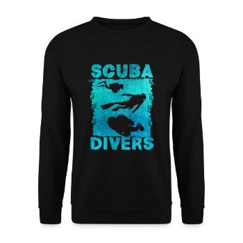 diving - Unisex Sweatshirt - black - Front - Alina (178cm) & Michal (187cm)