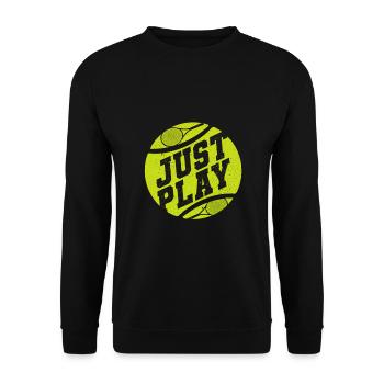 Tennis Tennisball Fitness Sport - Unisex Pullover - Schwarz - Vorne - Alina (178cm) & Michal (187cm)