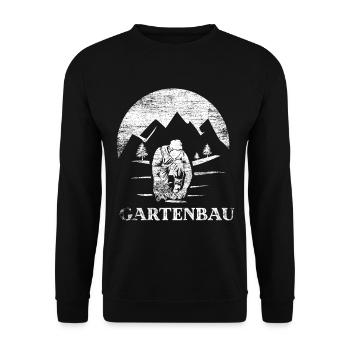 Gartenarbeit Gartenbau - Unisex Pullover - Schwarz - Vorne - Alina (178cm) & Michal (187cm)