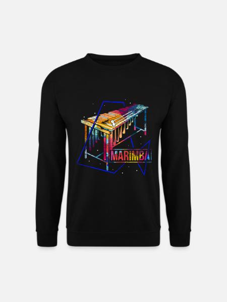 Marimba Polygon Geschenk - Unisex Pullover - Schwarz
