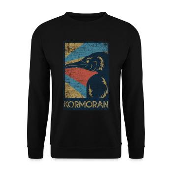 Kormoran Geschenk - Sweat-shirt Unisexe - noir - Devant - Alina (178cm) & Michal (187cm)