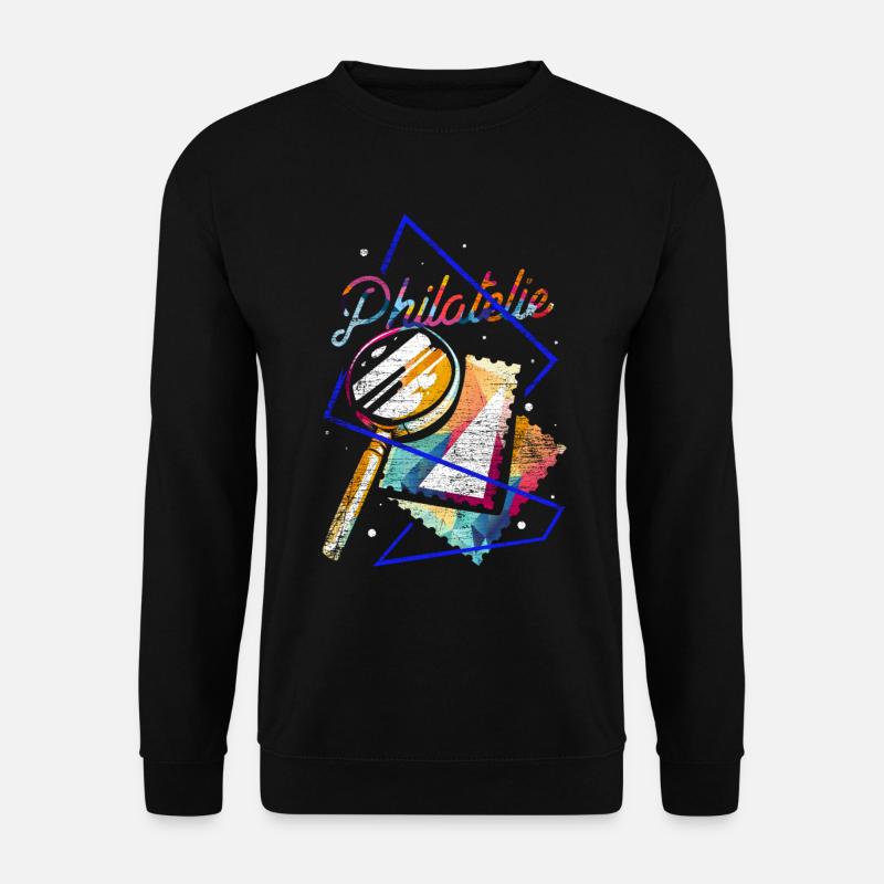 Philatélie cadeau polygone - Sweat-shirt Unisexe - noir