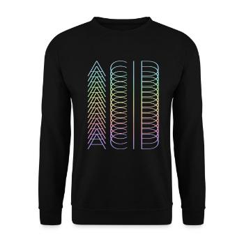 Acid Acid Acid - Unisex Sweatshirt - black - Front - Alina (178cm) & Michal (187cm)