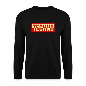 TECHNO - Unisex Sweatshirt - black - Front - Alina (178cm) & Michal (187cm)