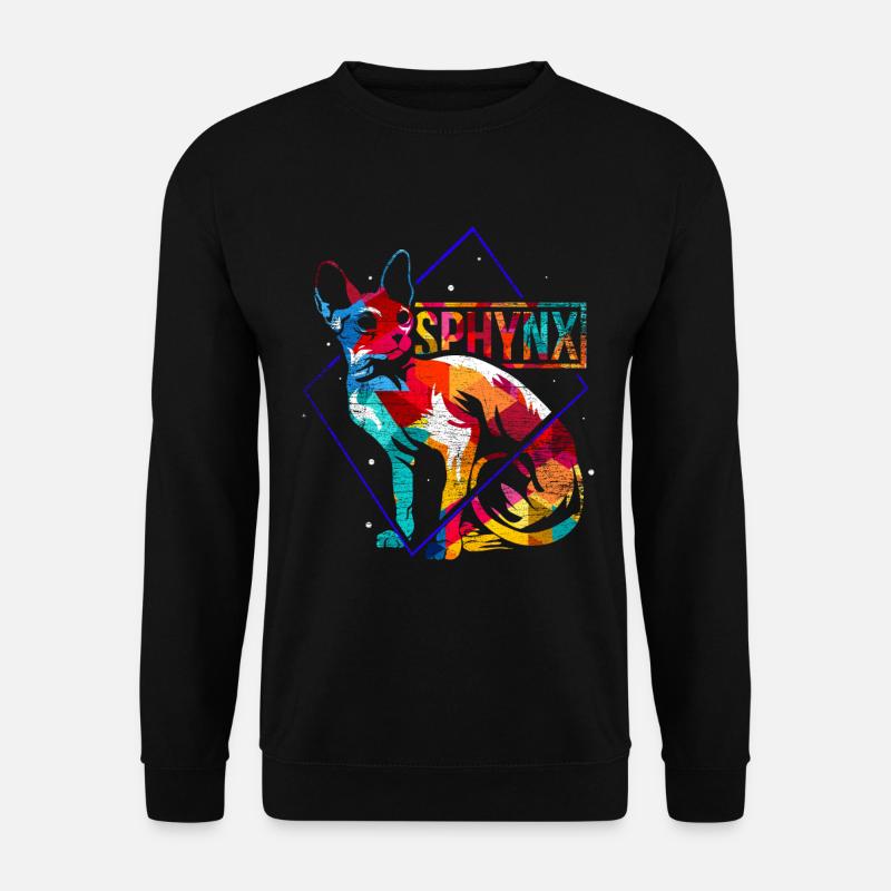 Cadeau de chat Sphynx - Sweat-shirt Unisexe - noir