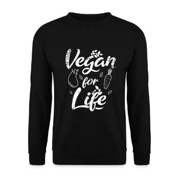 Vegan pour toujours - Sweat-shirt Unisexe - noir - Devant - Alina (178cm) & Michal (187cm)