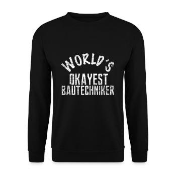 bautechniker Geschenk - Unisex Pullover - Schwarz - Vorne - Alina (178cm) & Michal (187cm)