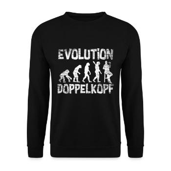 Double head gift - Unisex Sweatshirt - black - Front - Alina (178cm) & Michal (187cm)