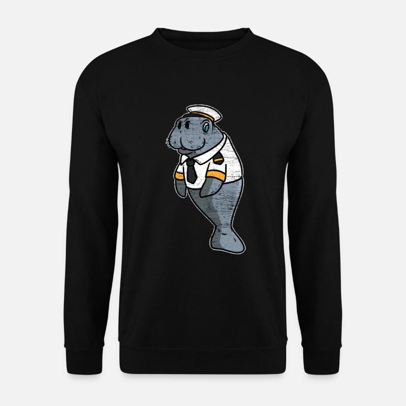 Manatee Captain - Unisex Sweatshirt - black