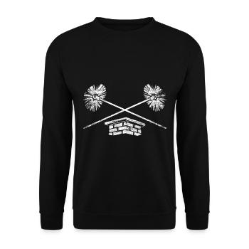 Chimney sweep gift - Unisex Sweatshirt - black - Front - Alina (178cm) & Michal (187cm)