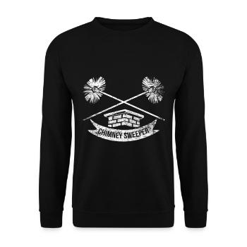 Chimney Sweep Gift - Unisex Sweatshirt - black - Front - Alina (178cm) & Michal (187cm)